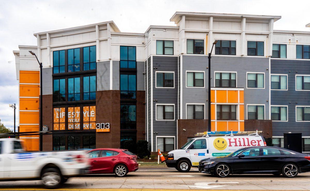 The 303 Flats are located across the river at 303 W Blount Ave, Knoxville, TN. Tuesday Oct. 18, 2022.