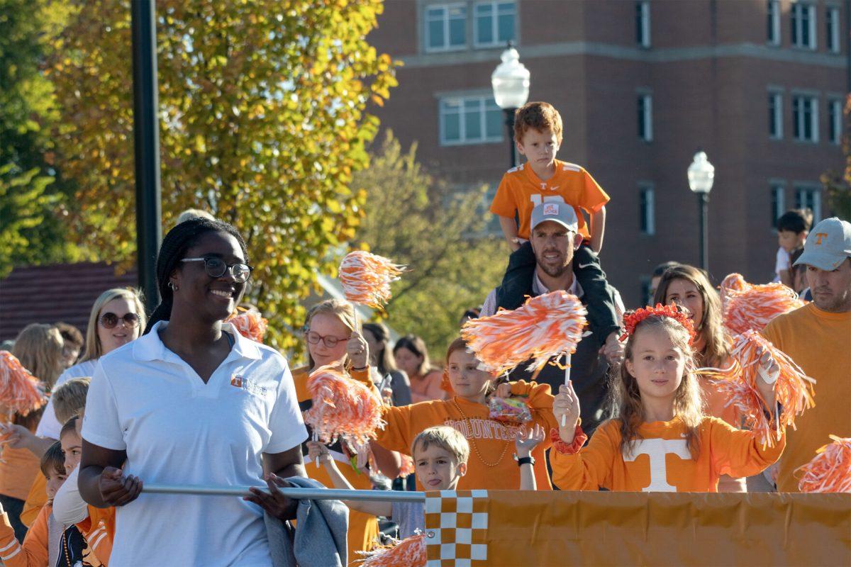 KNOXVILLE, TN - The Little Vol Walk participants at the end of the Homecoming Parade at UT. Friday, Oct. 21, 2022.