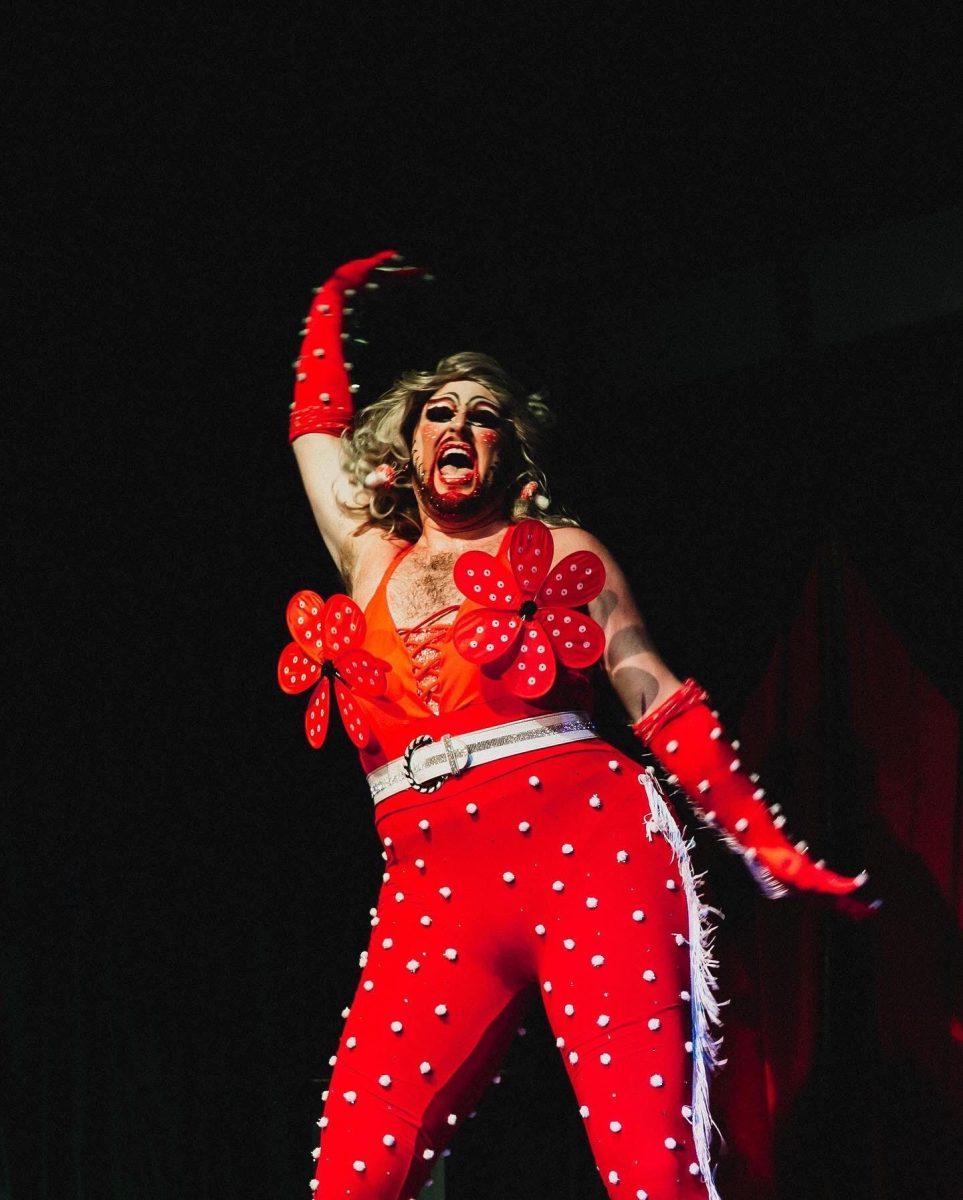 Boomer Russell, a 4th year PhD student, performs in drag as "Fatty Acid."