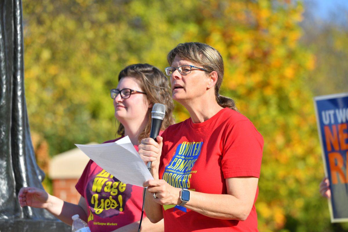 KNOXVILLE, TN - Images from the United Campus Workers rally at the Torchbearer on UTK's campus. Thursday, Nov. 4, 2022. 