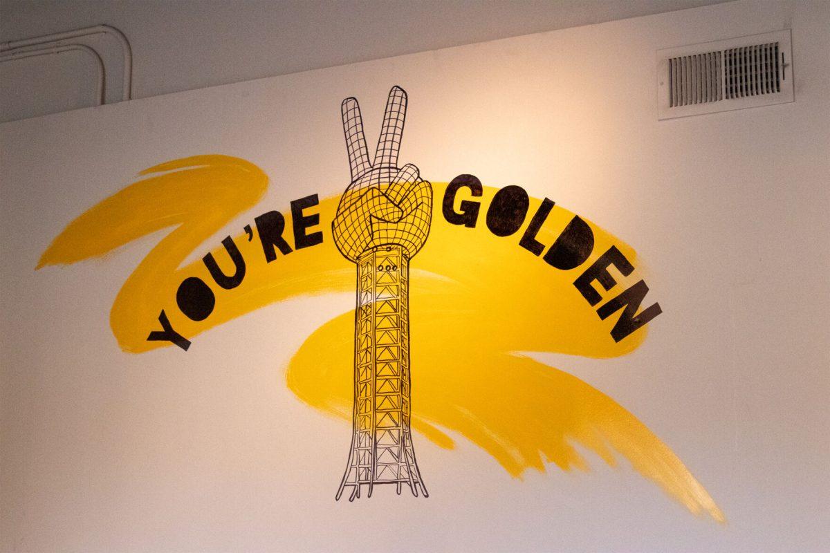 A mural at The Golden Roast's new location in Cherokee Mills.