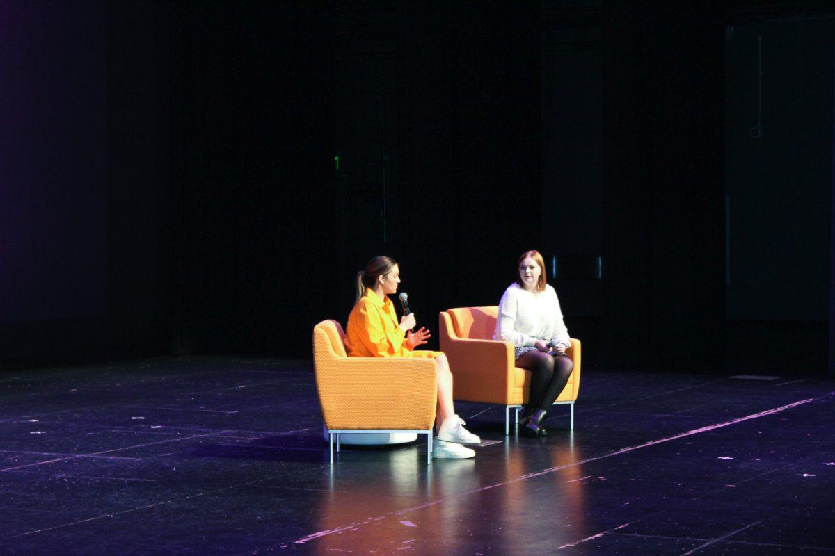Sadie Robertson Huff speaks on campus at the Student Union in an event hosted by the Campus Events Board. Tuesday Feb.7, 2023