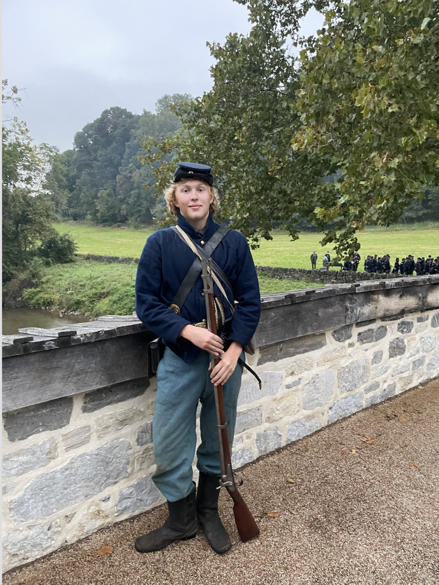 Freshman Brandon Dowd was arrested for carrying two musket rifles into Laurel Hall, which he uses in Civil War reenactments. 