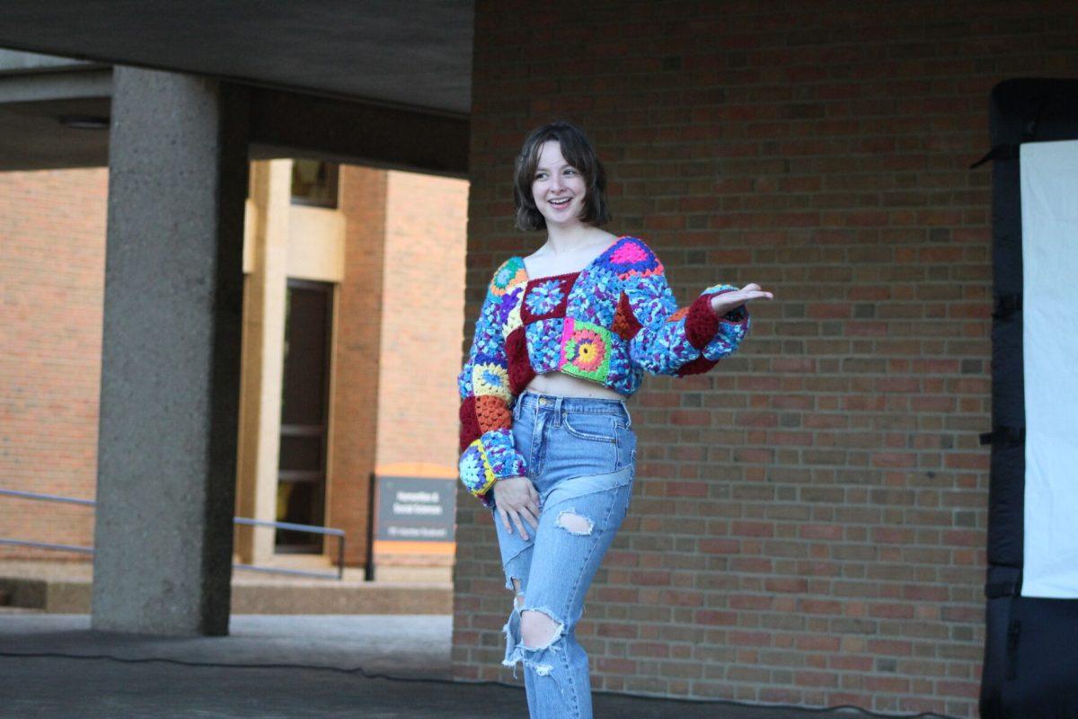 The Office of Sustainability "slow" fashion show sourced by the Free Store on Campus, April 20, 2023.