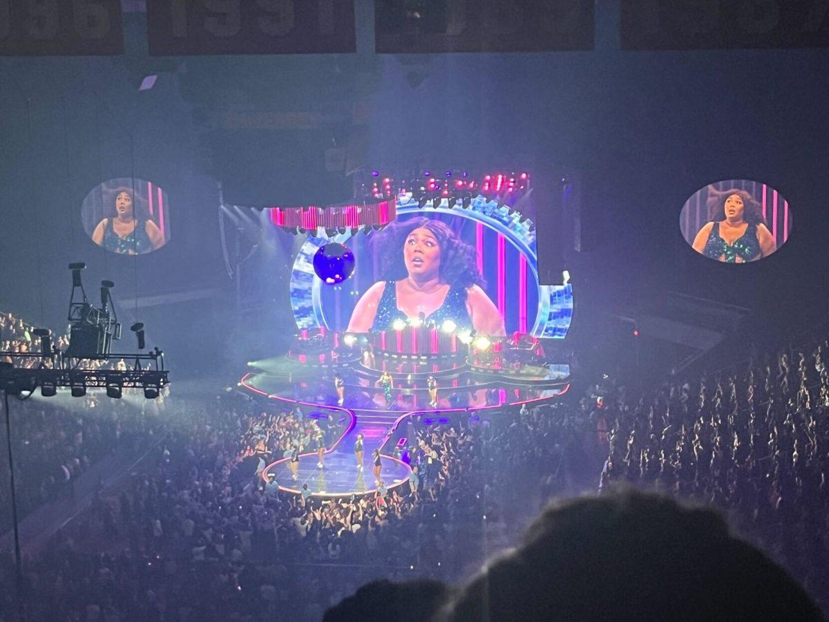 Lizzo performs in Thompson Boling Arena for Volapalooza 2023 on a stop of "The Special 2our."