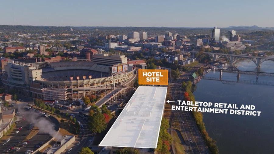 A rendering of the planned Neyland Entertainment District. 