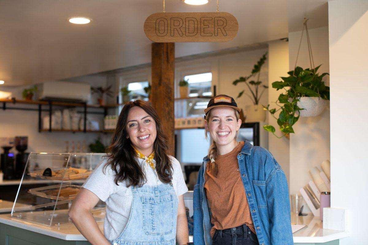Andi Land (left) and Morgan Benson recently opened Seed Coffee Co. on Sutherland Avenue.
