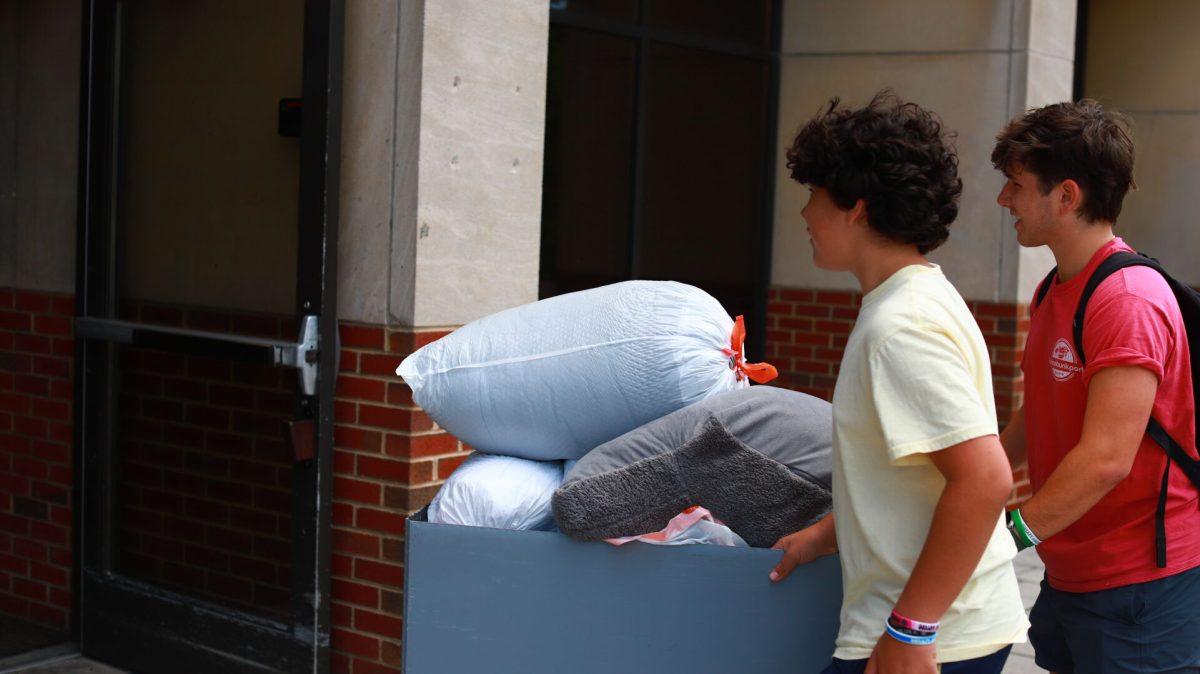 Freshman Michael Reardon moves into Hess Hall Aug. 16.  
