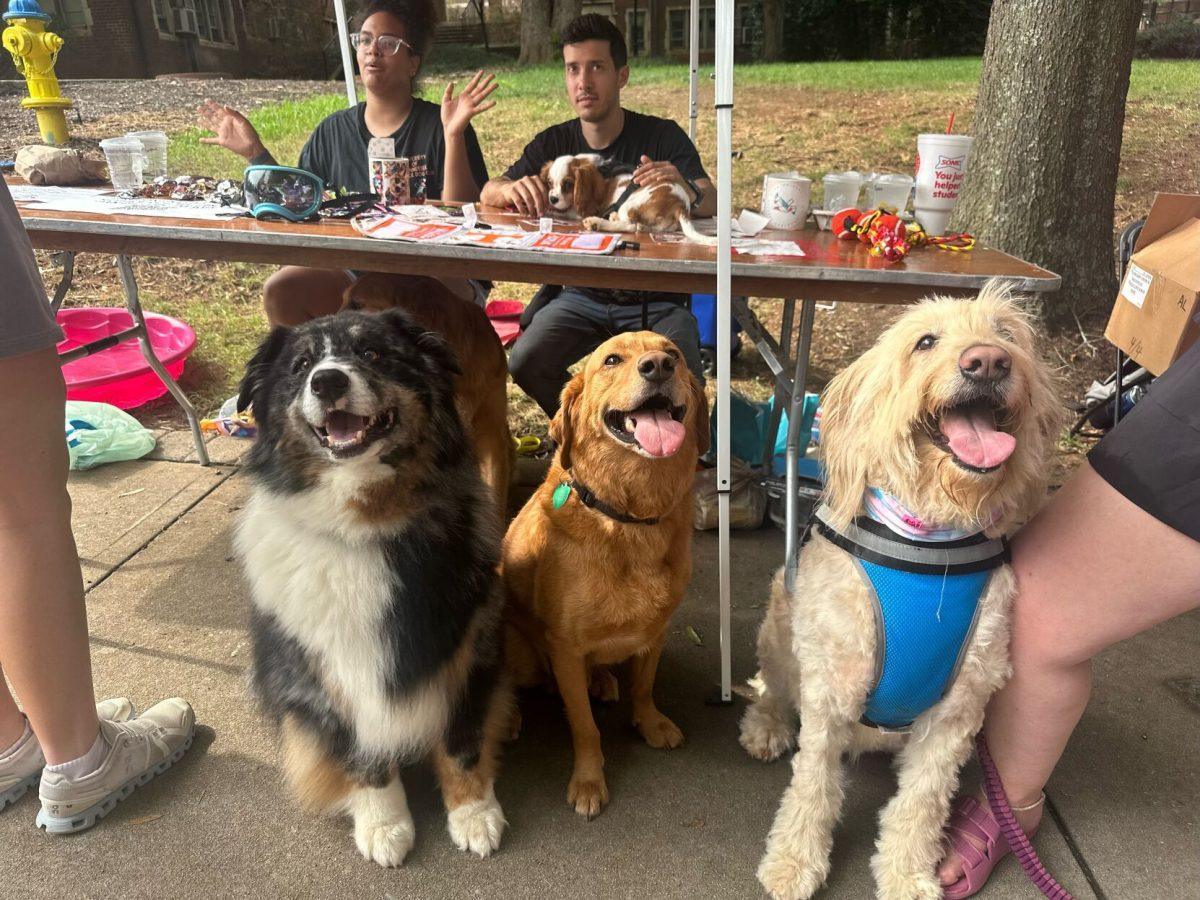 UT's Service Dog Club tables at the Student Engagement Fair. 