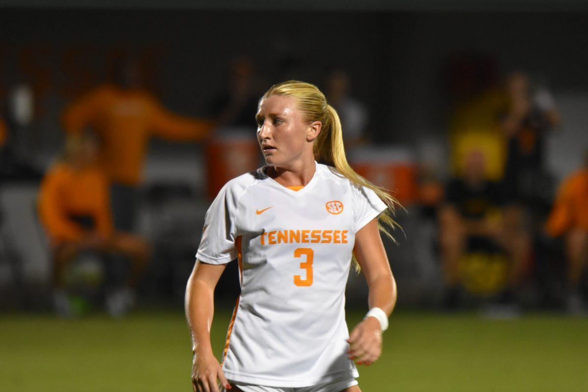 Sizzy Lawton (3) against Radford in Regal Soccer Stadium.