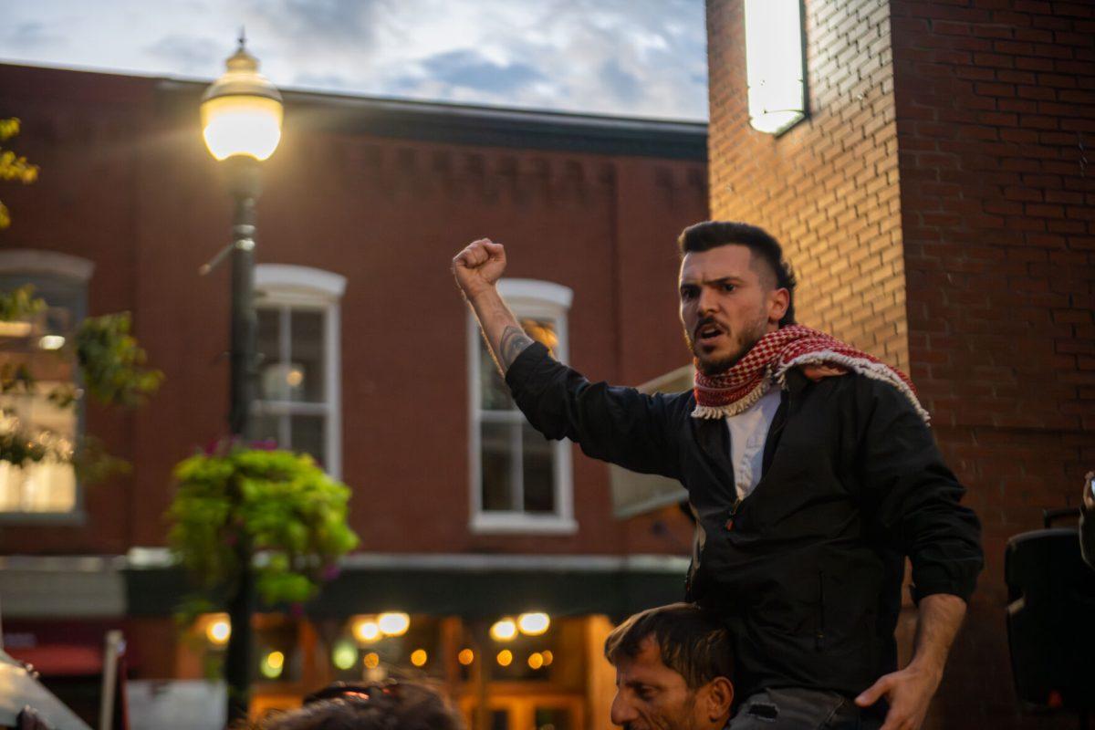 Citizens of Knoxville gather at Market Square for a rally for Palestine in the wake of the recent and ongoing Israeli aggression. Friday, Oct.20, 2023.