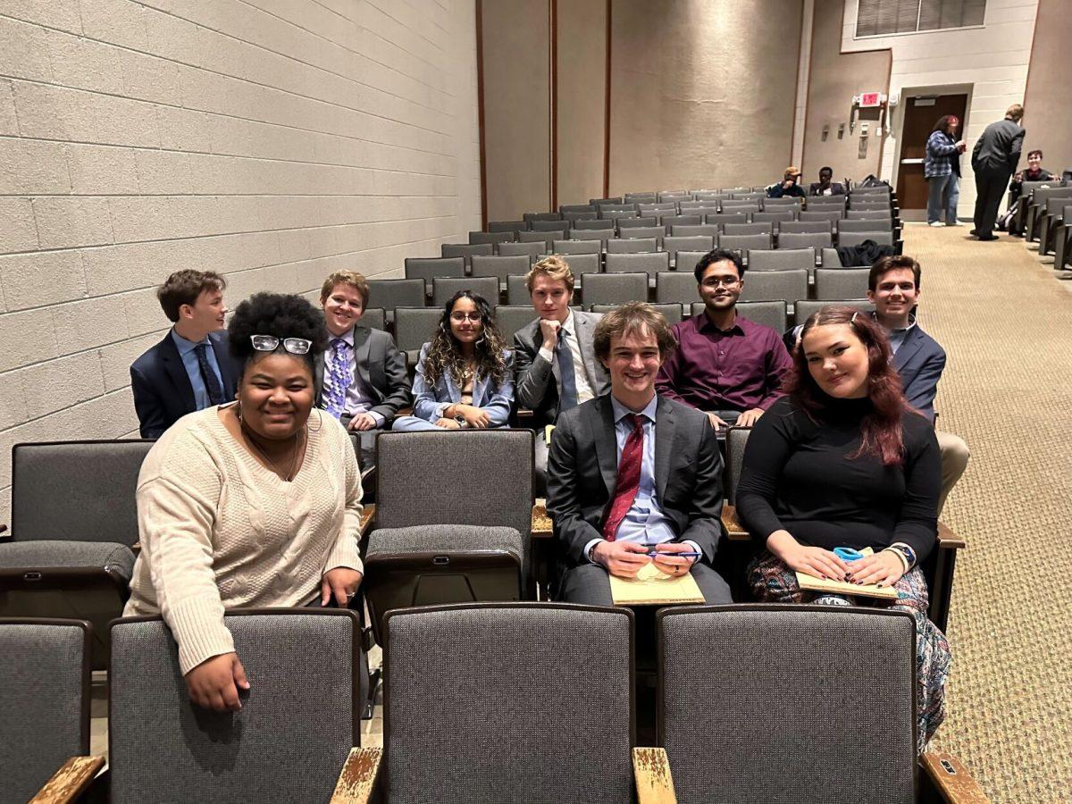 The University of Tennessee speech and debate team at a tournament. 
