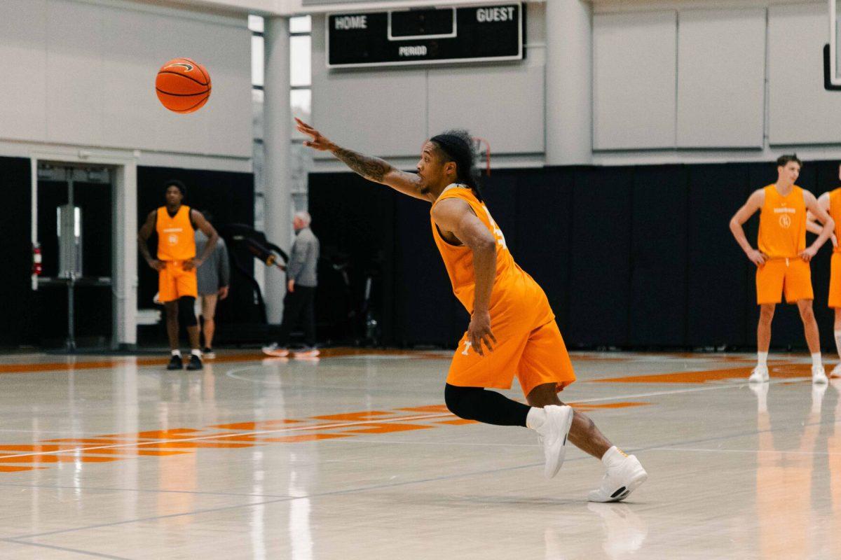 Zakai Zeigler (5) during practice in Pratt Pavilion. Thursday, Nov. 2, 2023.