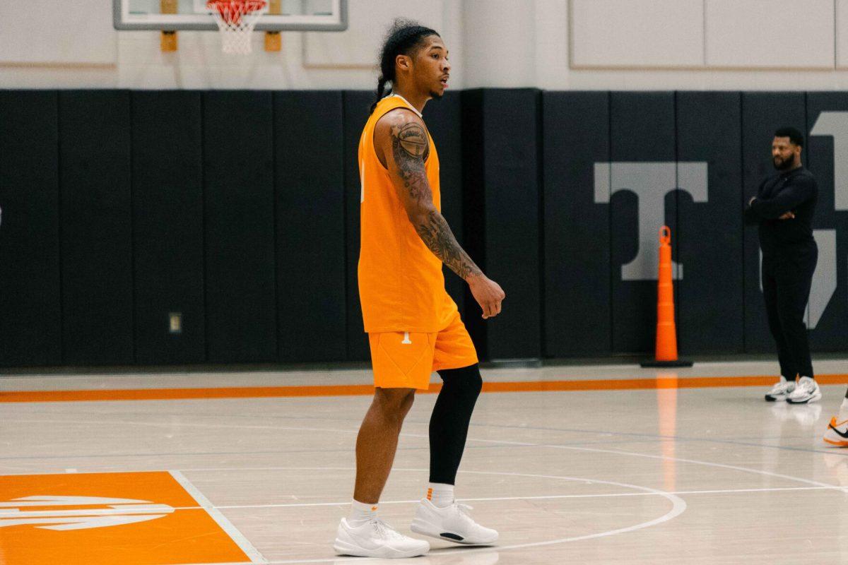 Zakai Zeigler (5) during practice in Pratt Pavilion. Thursday, Nov. 2, 2023.