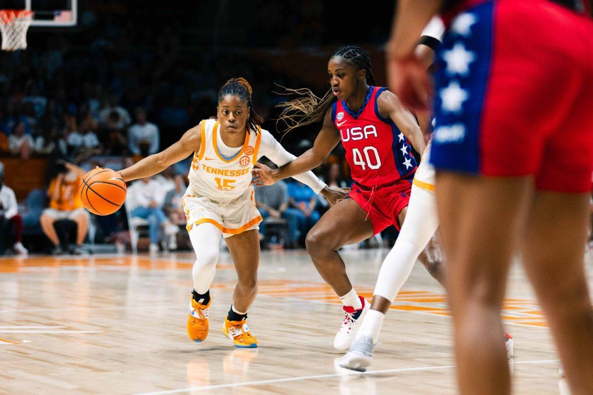 Jasmine Powell (15) against Team USA. Sunday, Nov. 5, 2023. 
