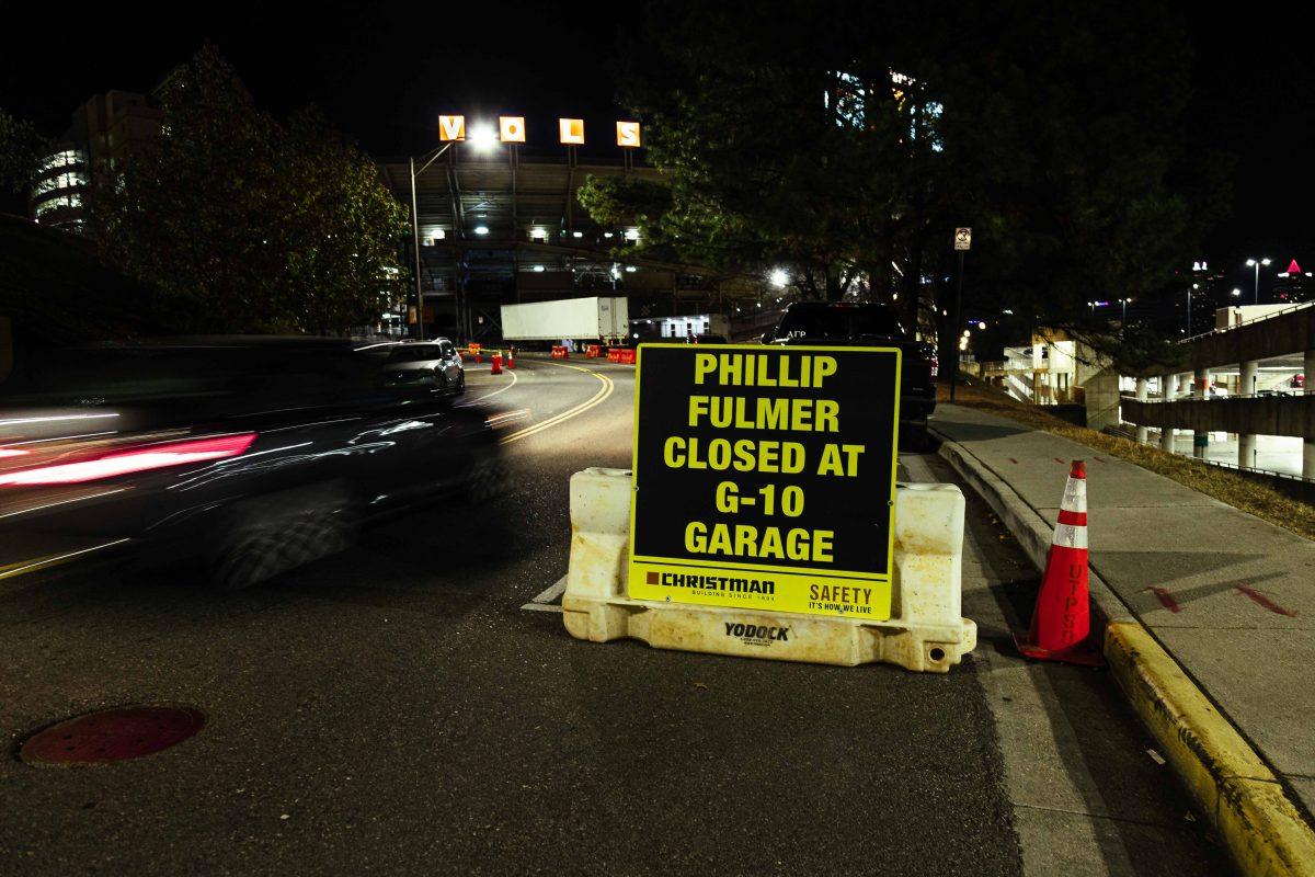 Phillip Fulmer Way will be partially closed beginning Friday, Dec. 1. 