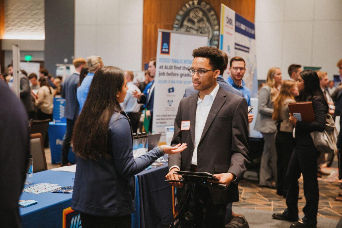 The Center for Career Development hosts a series of career fairs and networking events to create an internship to full time employment pipeline for students. 
