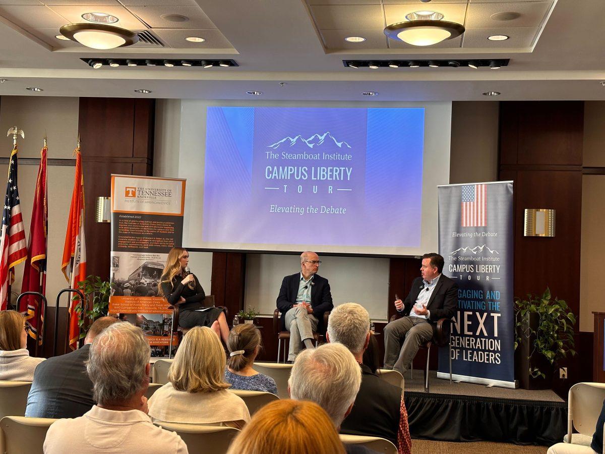 David Leonhardt and Michael Strain debated the American dream on Thursday, March 21, 2024. 