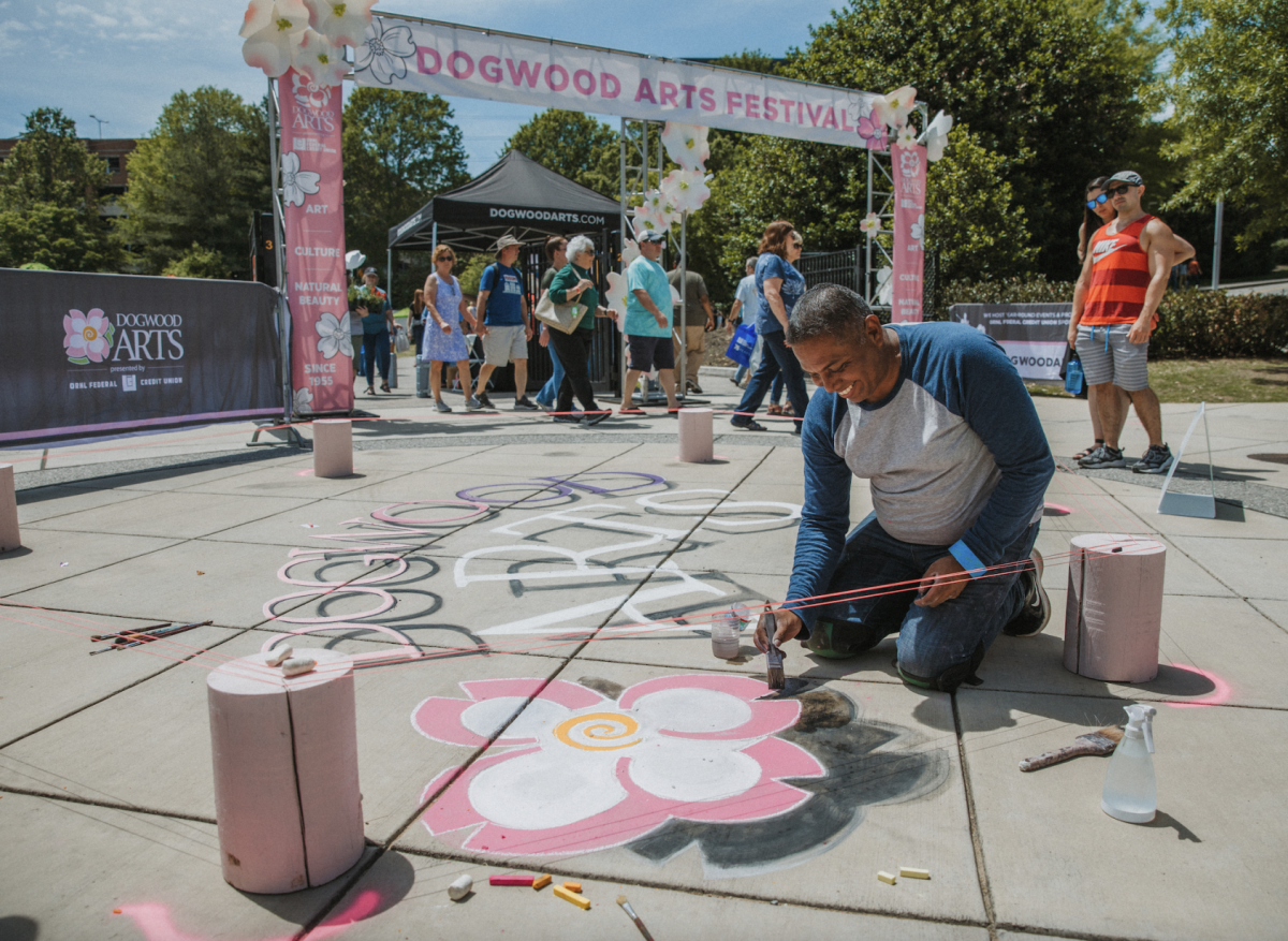 The annual Knoxville Dogwood Arts Festival takes place in World's Fair Park.