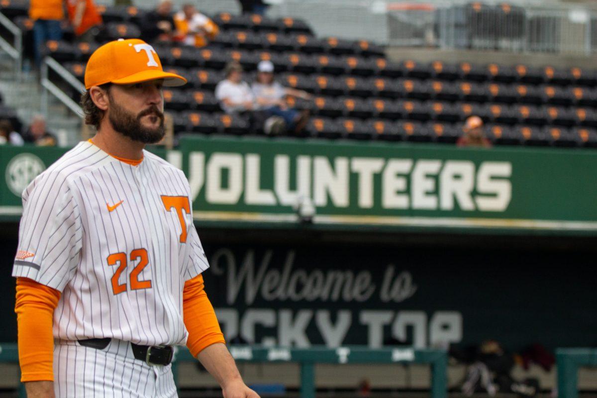 Head coach Tony Vitello before a game against Alabama A&amp;M at Lindsey Nelson Stadium. Tuesday, April 9, 2024.