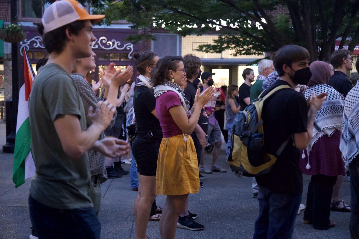 Community members gather in Market Square in remembrance of Naska Day. June 5, 2024. 