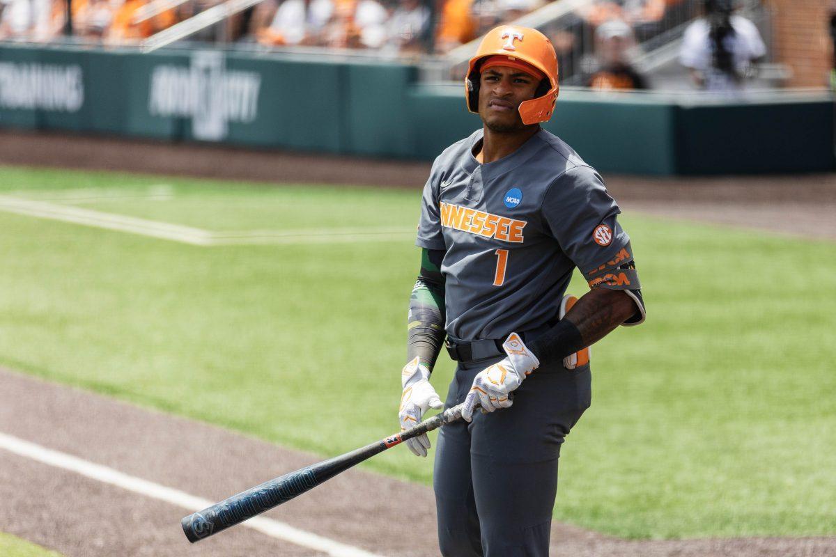 Christian Moore (1) during game against Evansville at Lindsey Nelson Stadium. Saturday, June 8, 2024.