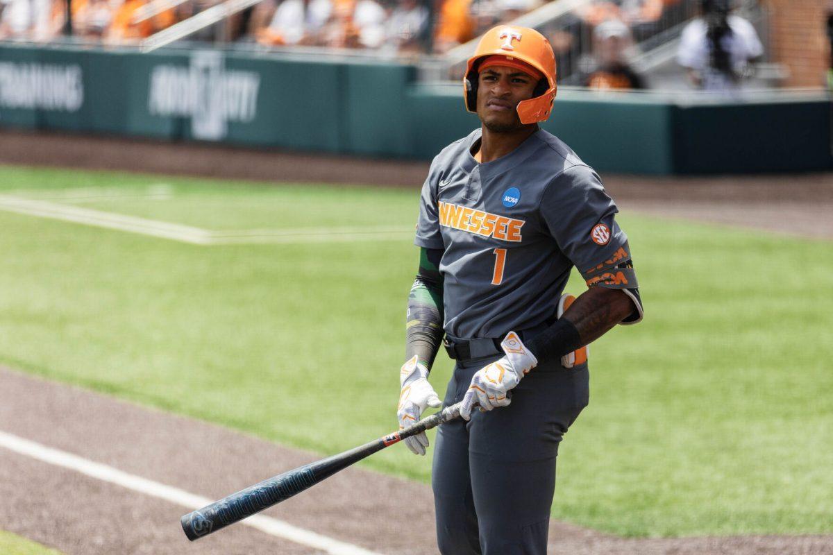 Christian Moore (1) during game against Evansville at Lindsey Nelson Stadium. Saturday, June 8, 2024.