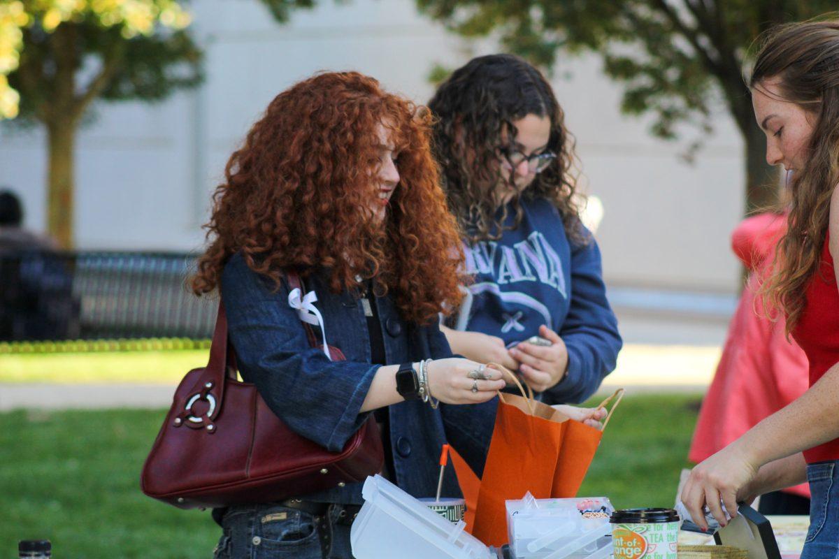 Students support student businesses at Artist Alley. Sept. 18, 2024