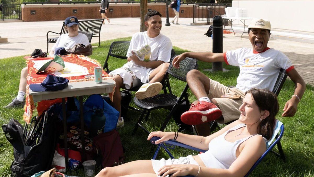 Members of the UT fashion sustainability club. April 19, 2024