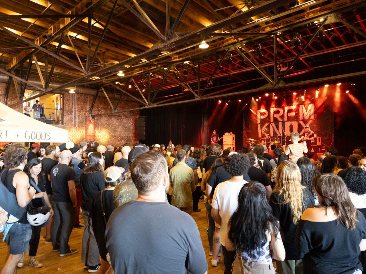 Attendees of the annual punk rock flea market enjoying live music. Saturday, Sept. 7, 2024.