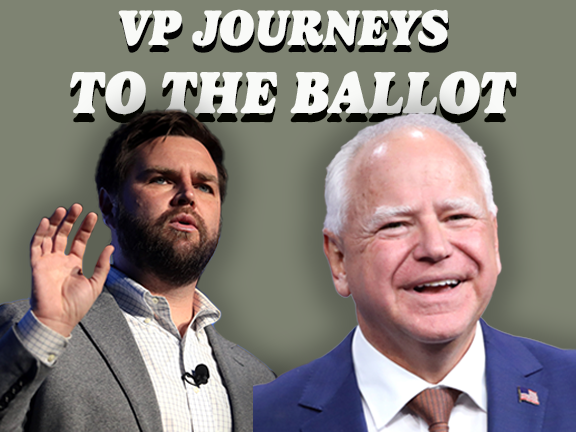 JD Vance and Tim Walz both have extensive political careers earning them a spot on the 2024 presidential ballot. 