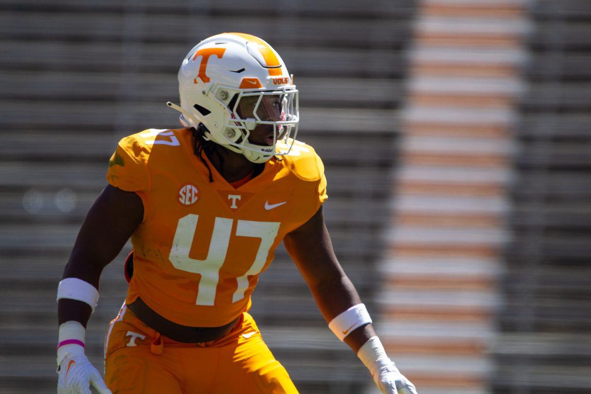 Edwin Spillman (47) during the Orange and White game at Neyland Stadium. Saturday, April 13, 2024.