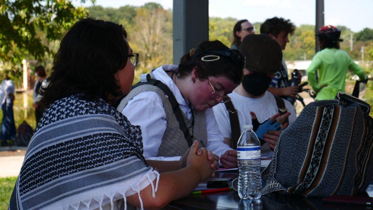 The Knoxville Chapter of the Jewish Voice for Peace and activists gathered by the Tennessee River to participate in Tashlich on Oct. 6. 