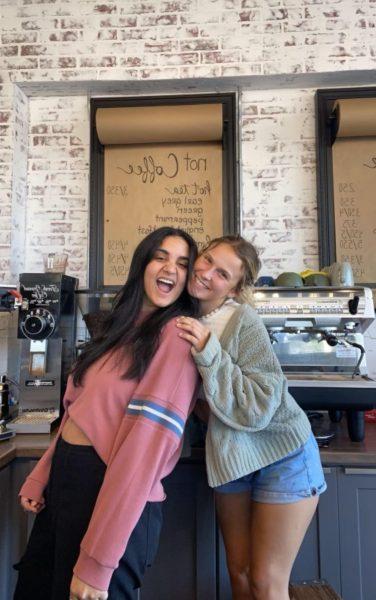 Sarah Gonzalez (right) and Julian Reed (left) after they opened their coffee shop in October, 2024. 
