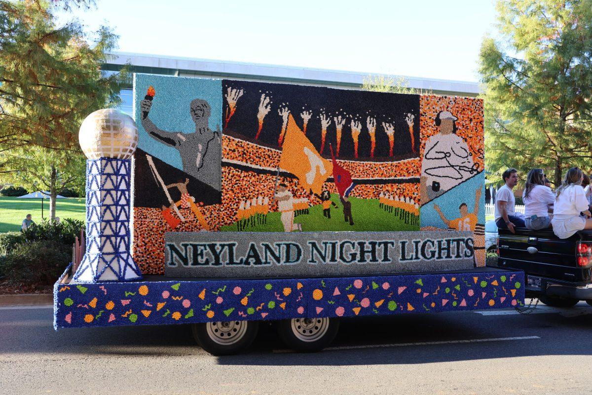 Beta Upsilon Chi and Sigma Kappa's float at the homecoming parade. Friday, Nov 8, 2024.
