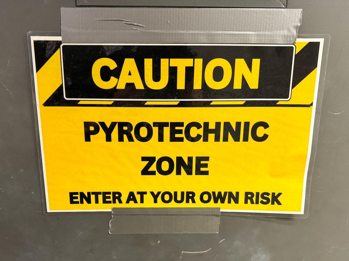 A sign warns those who are accessing the Neyland Stadium roof. Saturday, Nov. 9, 2024. 