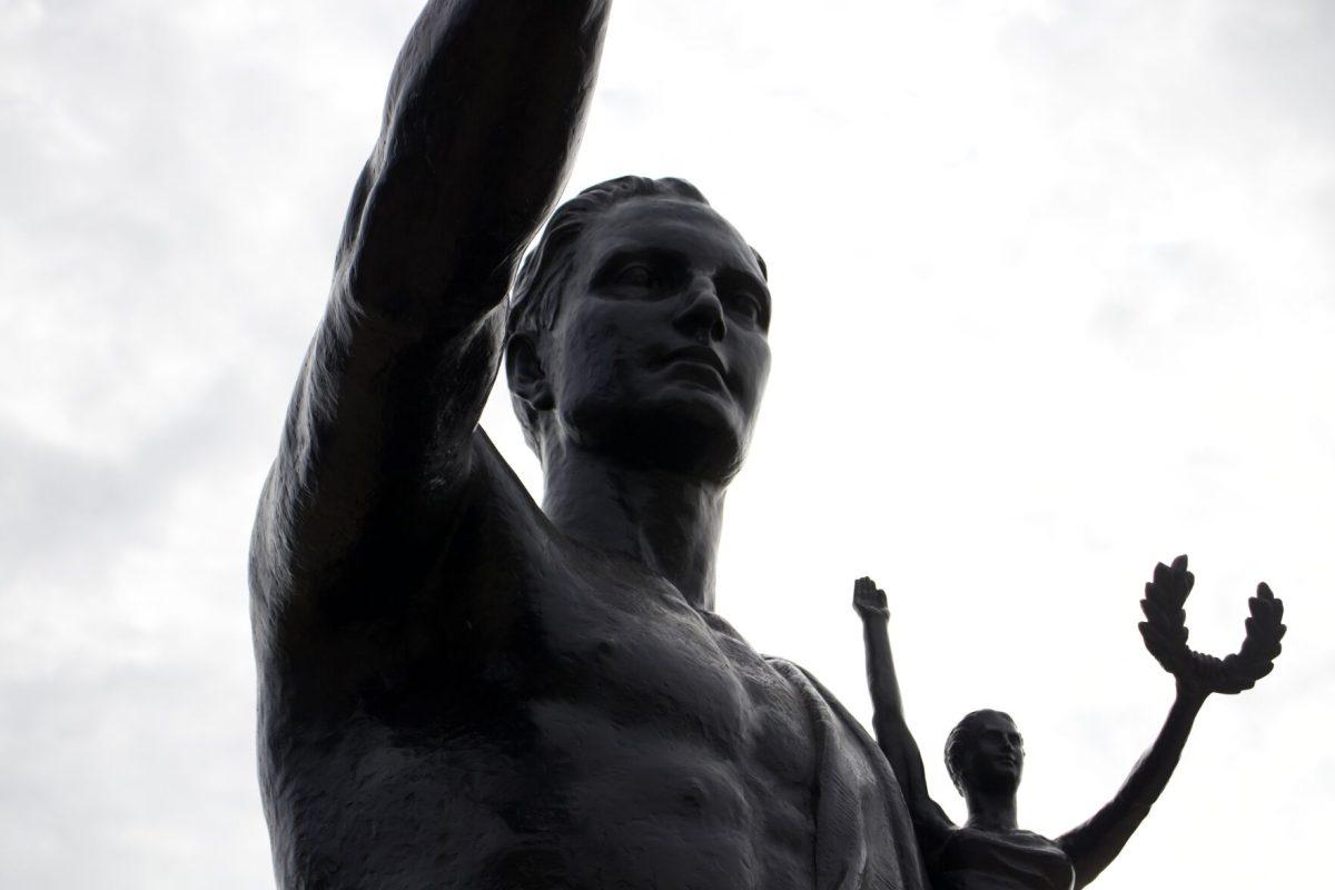 The Torchbearer statue on the University of Tennessee's campus. Nov. 6, 2024.