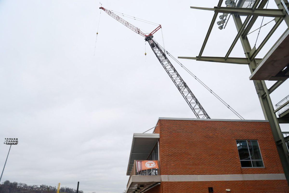 Lindsey Nelson Stadium under construction ahead of season opener. Monday, Feb. 10, 2025. 