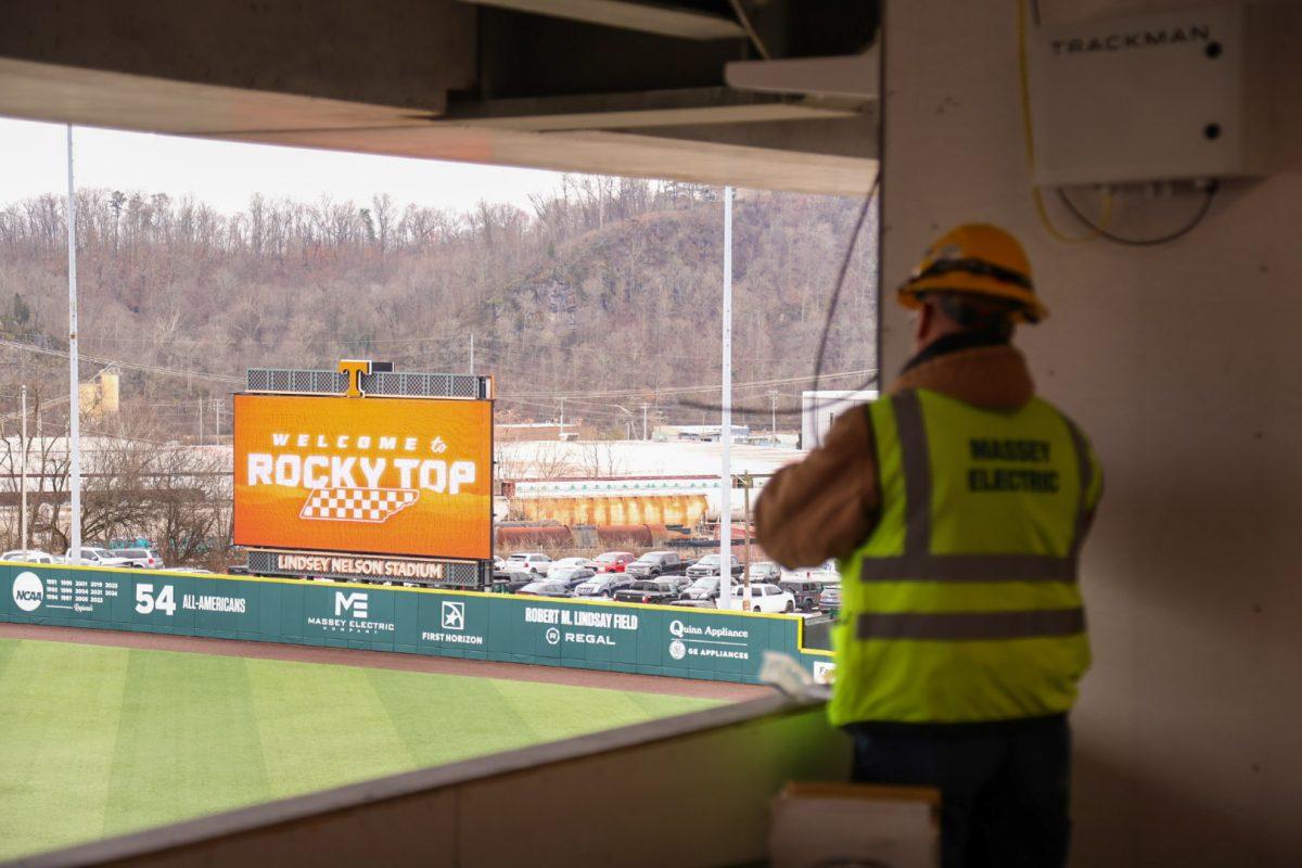 Lindsey Nelson Stadium under construction ahead of season opener. Monday, Feb. 10, 2025. 