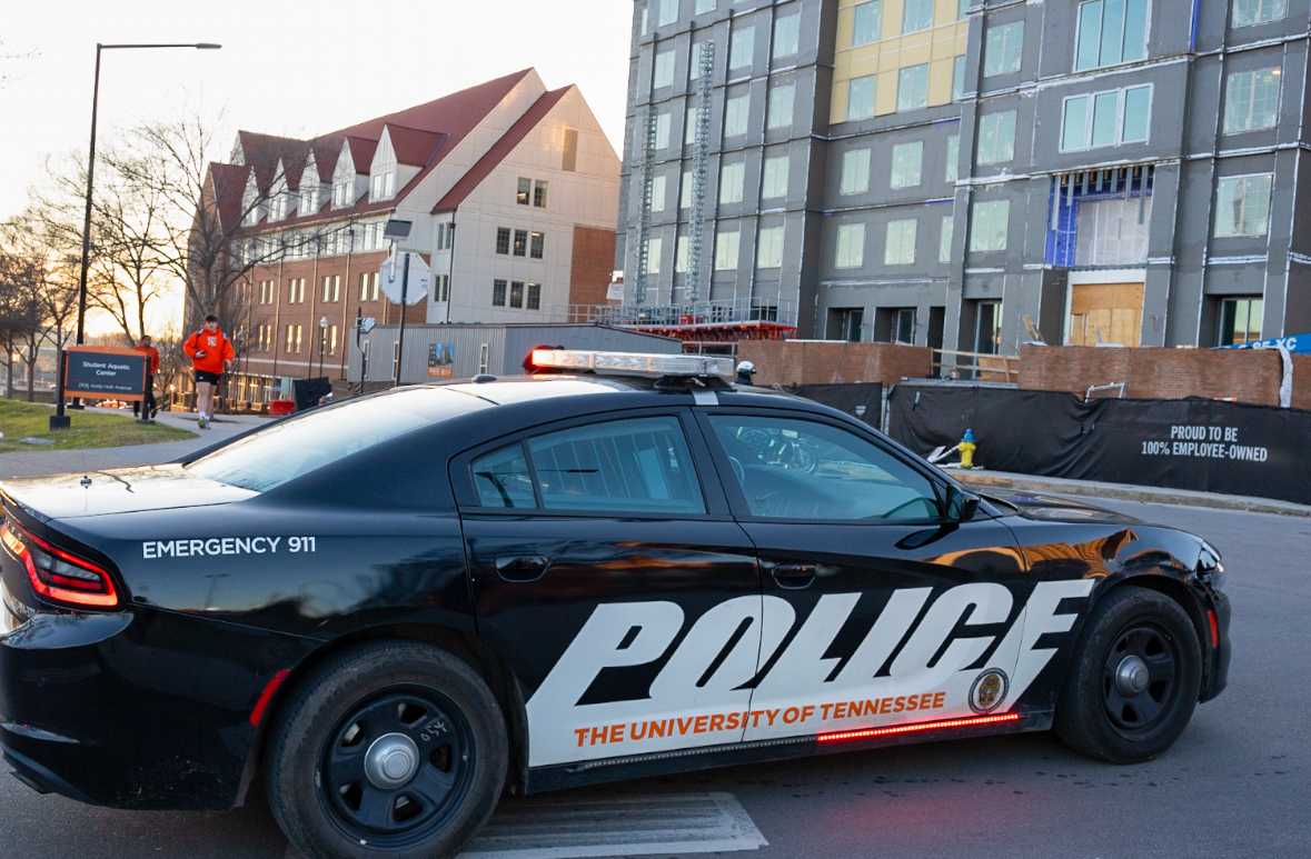 University of Tennessee police car. Monday, February 17, 2025.