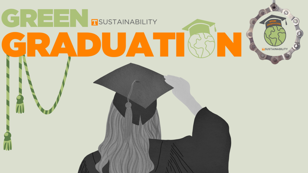 Students Athena Jewell and Audrey Nash introduce the Green Graduation Initiative to recognize students for their sustainability contributions made during their undergraduate time at UT.