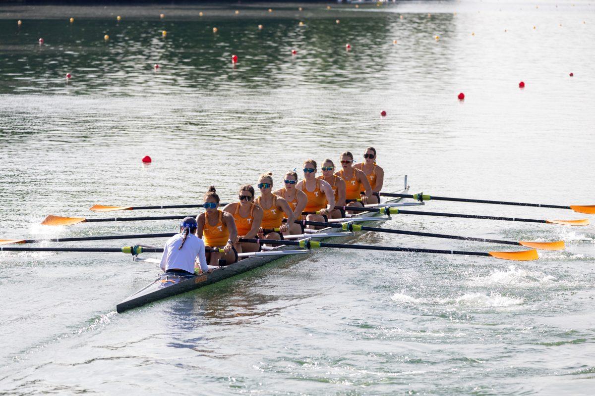 Tennessee’s 3V8 heading into the course at the SEC Championship on Melton Hill Lake. Sunday, May 11, 2025.