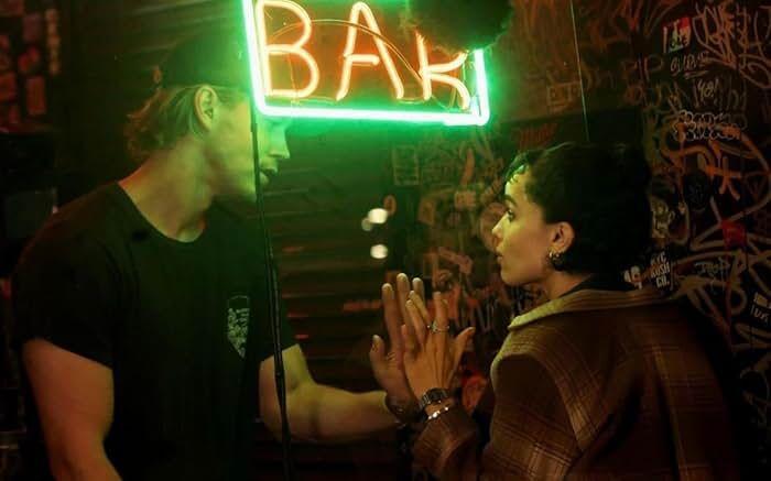 Zoë Kravitz and Austin Butler in "Caught Stealing." Monday, Sept. 1, 2025.