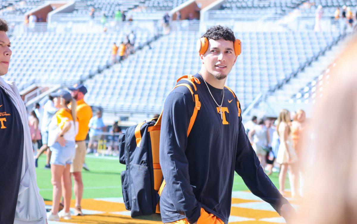 Joey Aguilar (6) before the UAB football game in Neyland Stadium. Saturday, September 20, 2025.