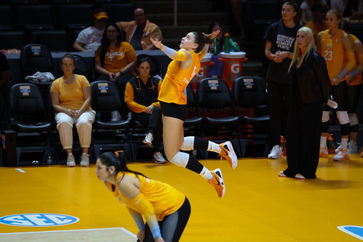 Tennessee volleyball plays against Winthrop at Food City Center. Friday, Sept. 5, 2025.