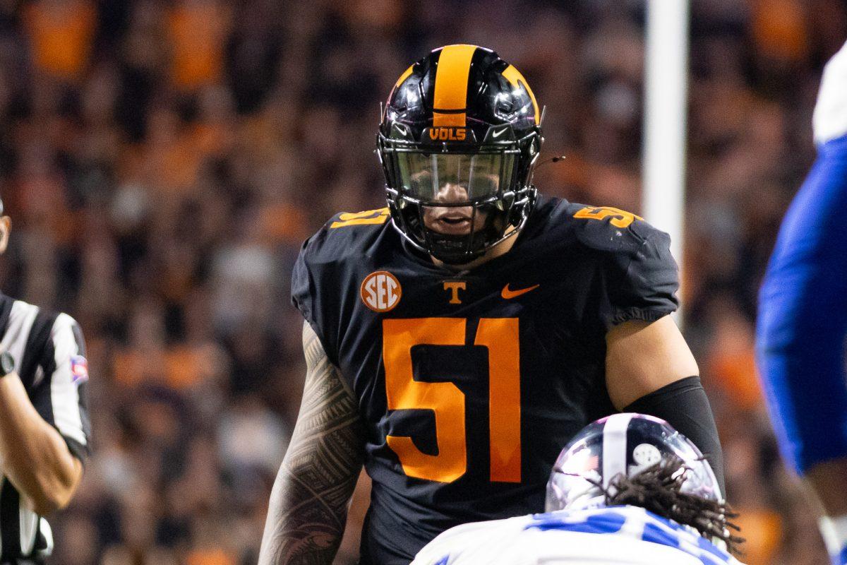 Jaxson Moi (51) during a game against Kentucky at Neyland Stadium. Saturday, Nov. 2, 2024