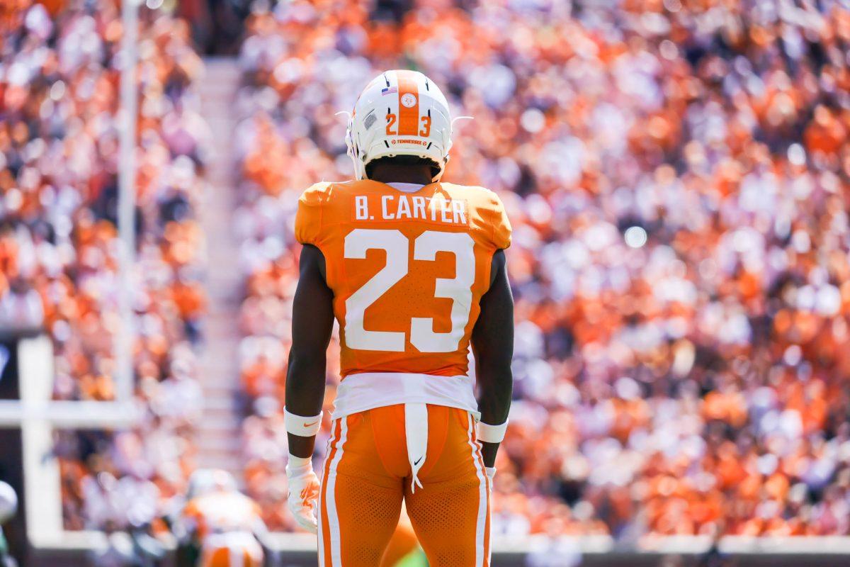 Boo Carter (23) during the game against UAB in Neyland Stadium. Saturday, Sept. 20, 2025.