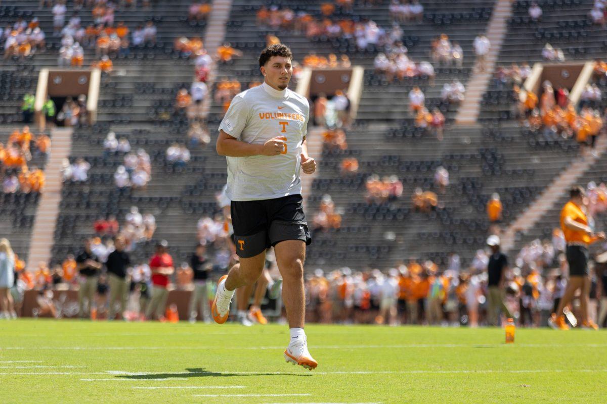 Joey Aguilar (6) before a game against Georgia at Neyland Stadium. Saturday, Sept. 13, 2025.