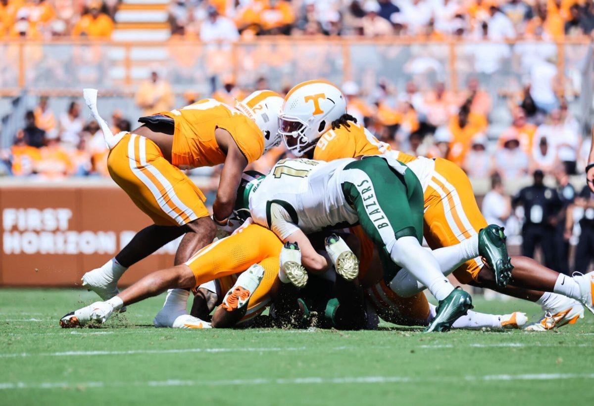 The Vols tackle UAB in Neyland Stadium. Saturday, Sept. 20, 2025.
