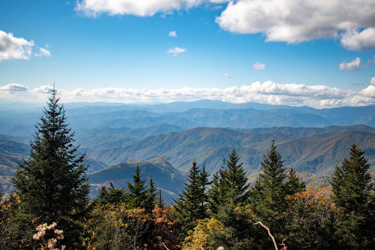 Overlook of Great Smokey Mountains National Park.